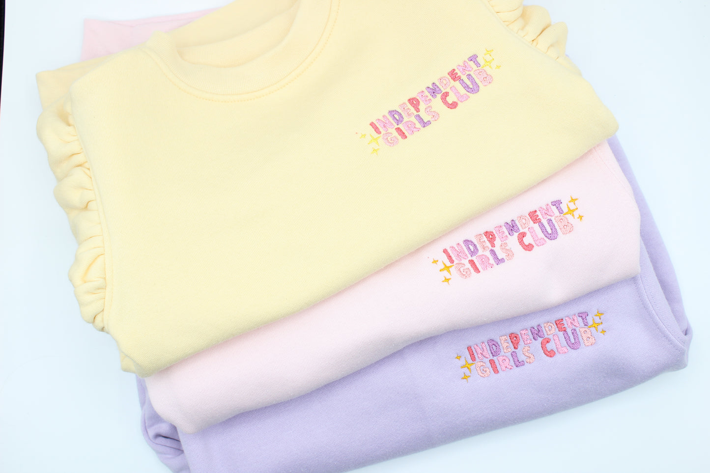 'Independent girls club' embroidered sweatshirt