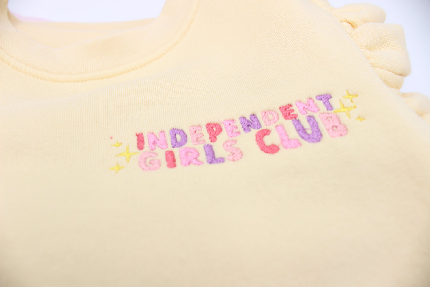 'Independent girls club' embroidered sweatshirt